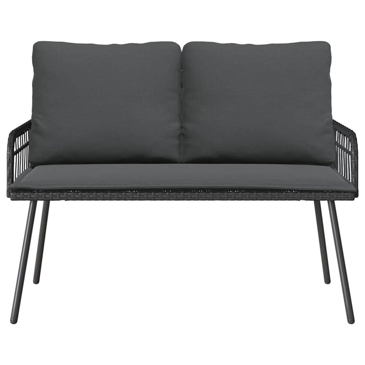 Havebænk med pude Grå 114 x 64 x 78cm Metal
