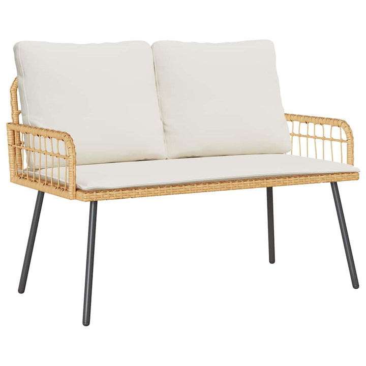 Havebænk med pude Brun 114 x 64 x 78cm Metal