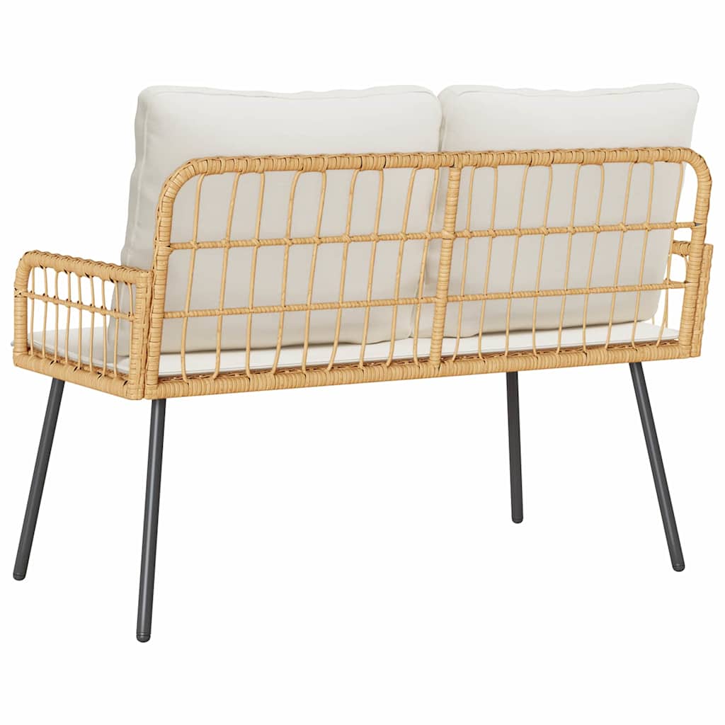 Havebænk med pude Brun 114 x 64 x 78cm Metal