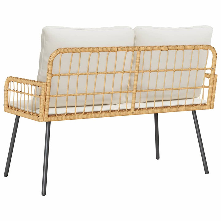 Havebænk med pude Brun 114 x 64 x 78cm Metal