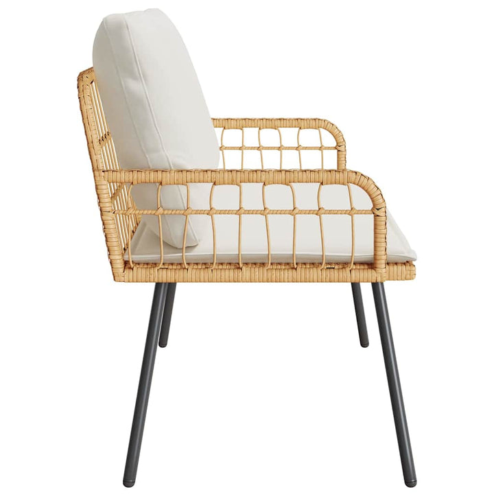 Havebænk med pude Brun 114 x 64 x 78cm Metal