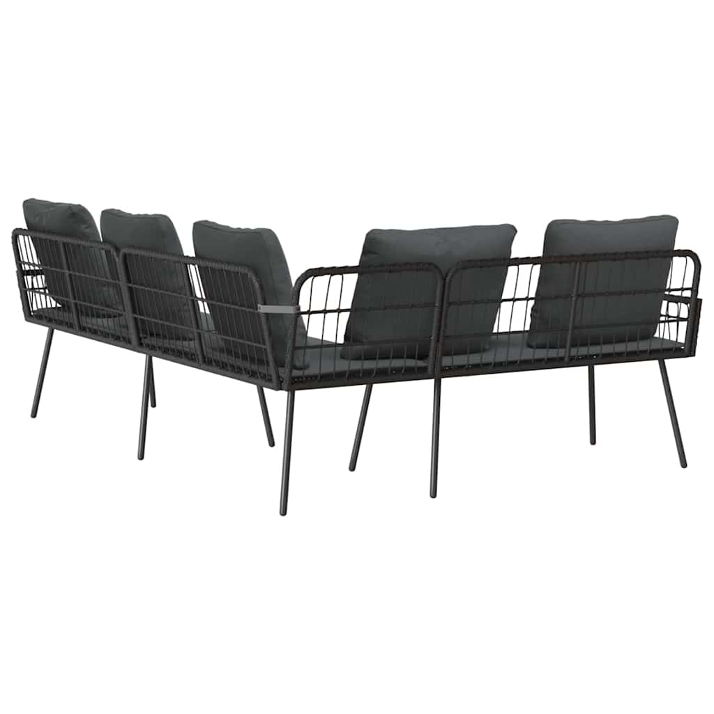 Sofa med pude Grå 61.5 x 123 x 82cm Metal