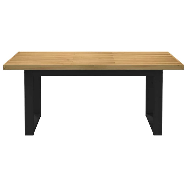 spisebord NOAIN U-formede ben 180x90x75 cm massivt træ fyrretræ