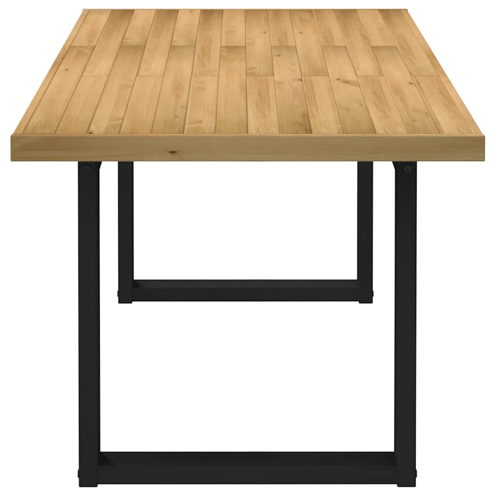 spisebord NOAIN U-formede ben 180x90x75 cm massivt træ fyrretræ