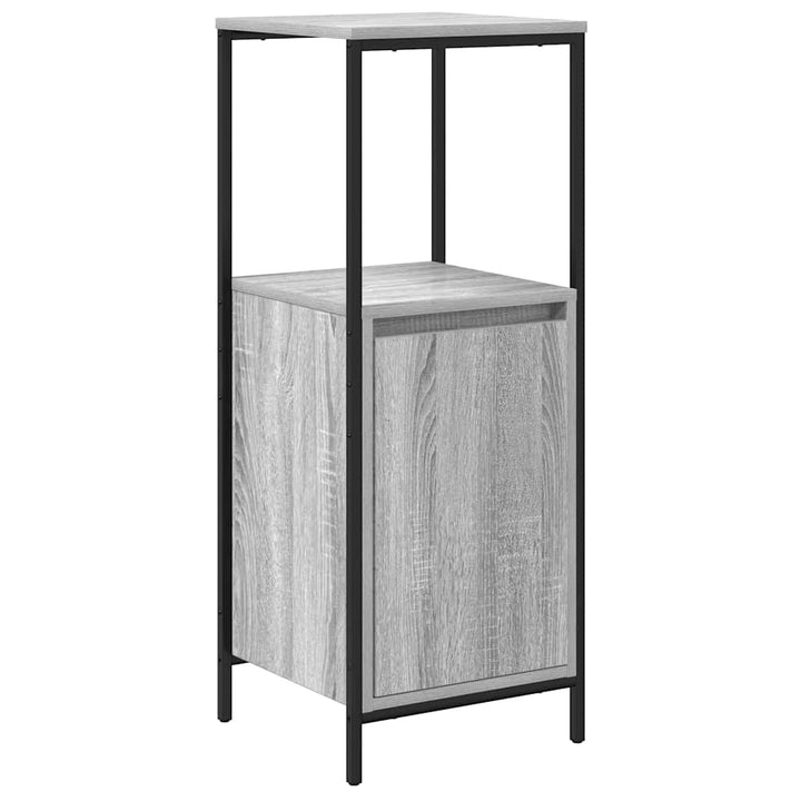 Badeværelsesmøbel sæt med hylde 5 pcs Grå 76,5 x 35 x 95 cm