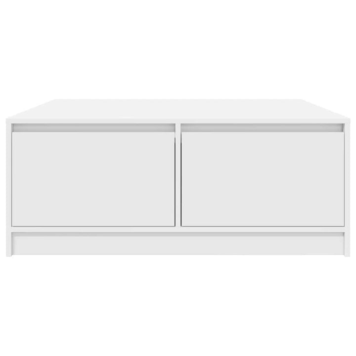 sofabord med skuffer 100x100x40 cm hvid