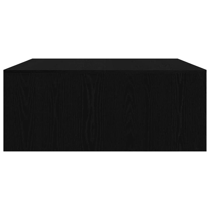 sofabord med skuffer 100x100x40 cm sort egetræsfarve