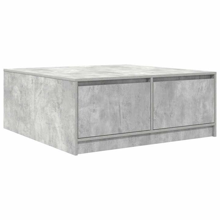 sofabord med skuffer 100x100x40 cm betongrå