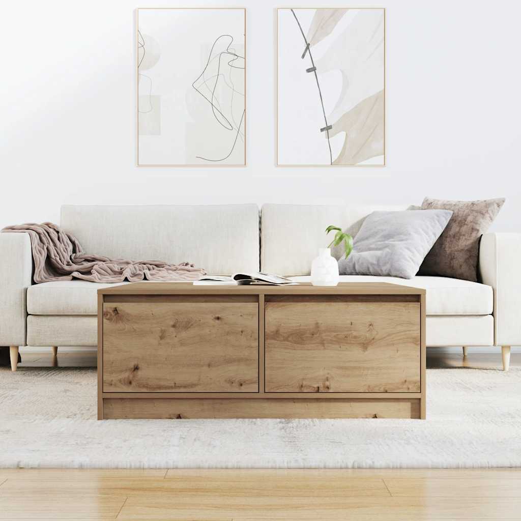 sofabord med skuffer 100x100x40 cm kunsteg