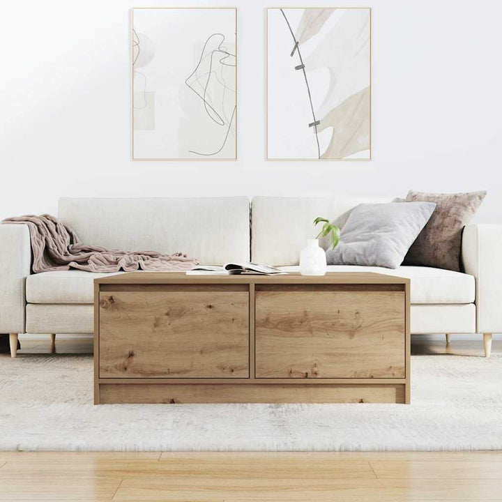 sofabord med skuffer 100x100x40 cm kunsteg