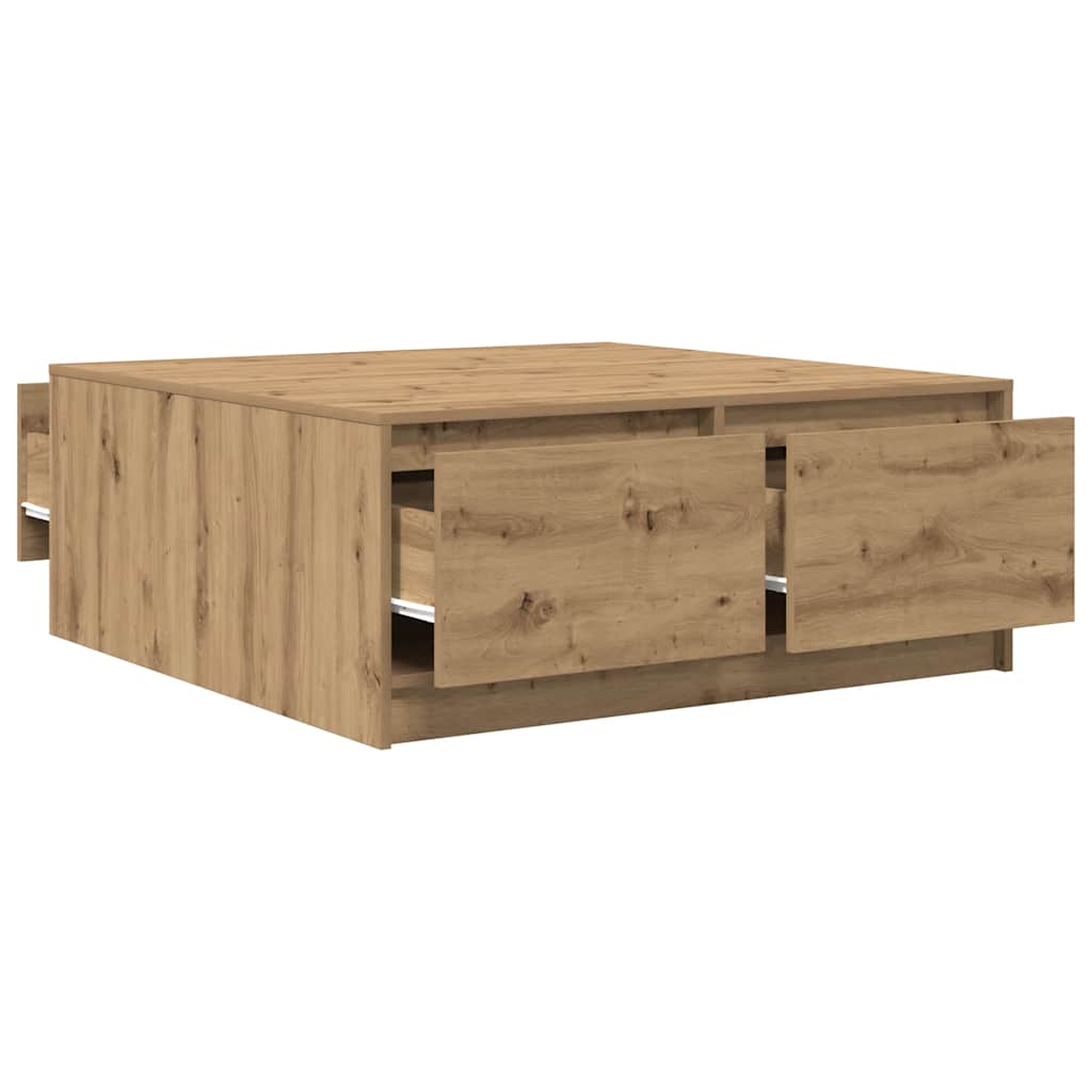 sofabord med skuffer 100x100x40 cm kunsteg