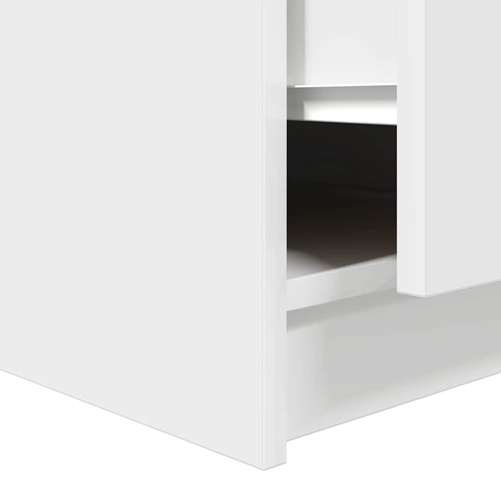 sofabord med skuffer 70,5x70x40 cm hvid