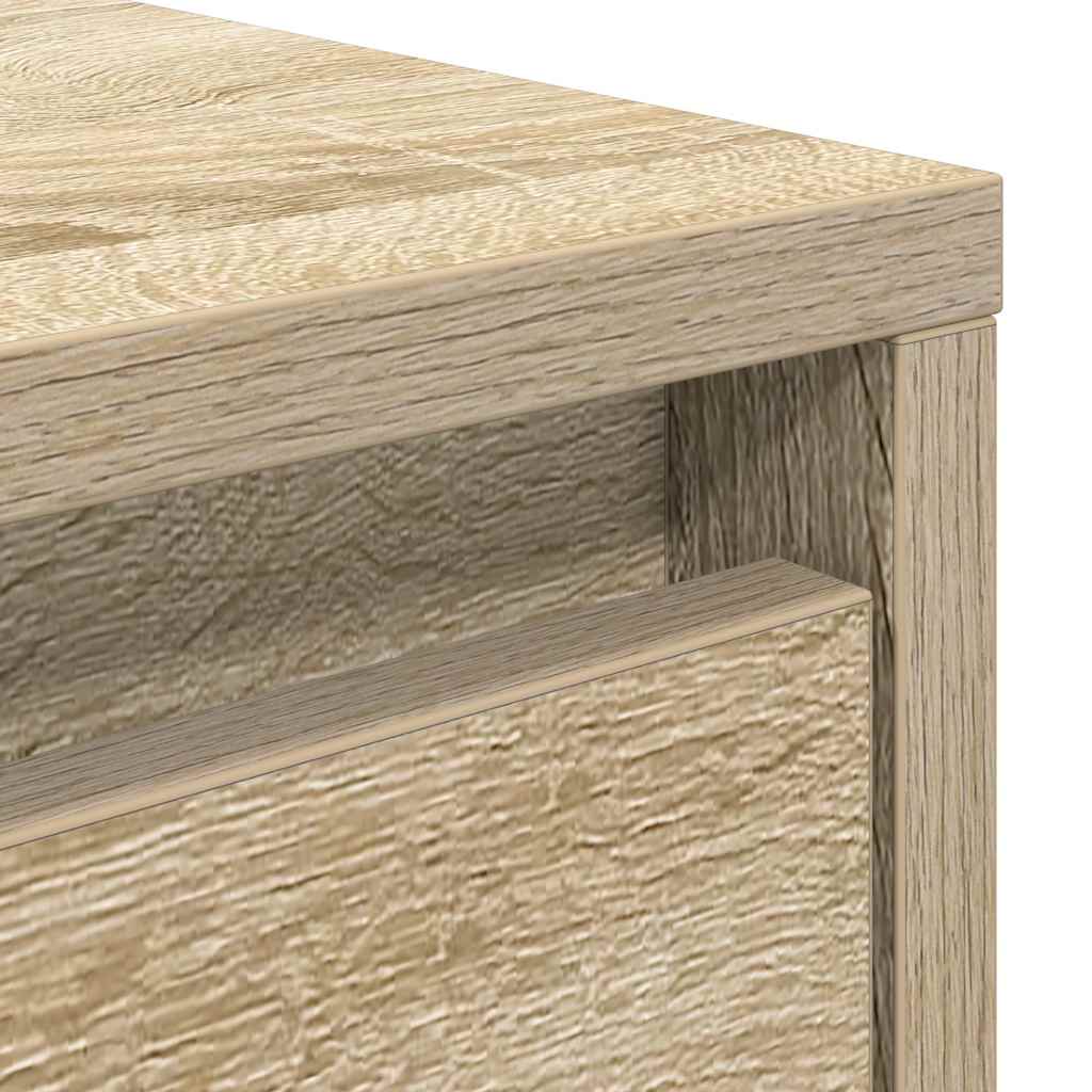 sofabord med skuffer 70,5x70x40 cm sonoma-eg