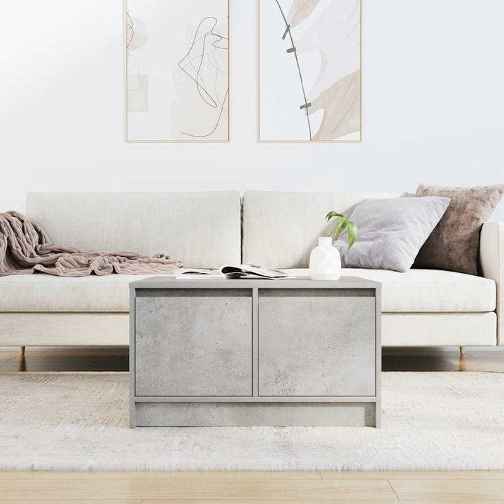 sofabord med skuffer 70,5x70x40 cm betongrå