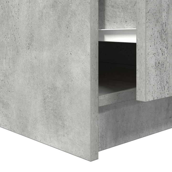 sofabord med skuffer 70,5x70x40 cm betongrå