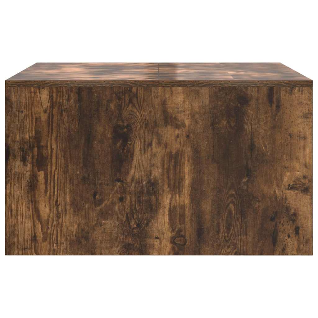 sofabord med skuffer 70,5x70x40 cm røget egetræsfarve