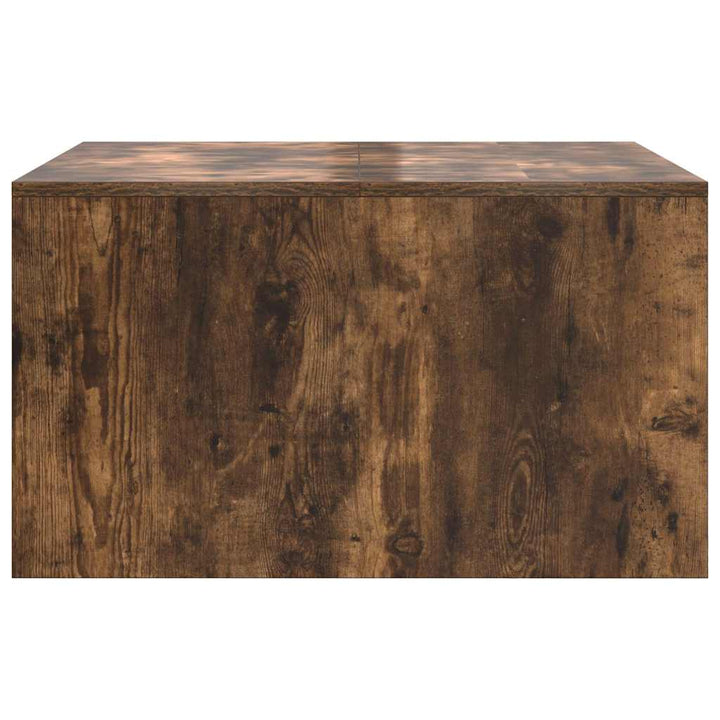 sofabord med skuffer 70,5x70x40 cm røget egetræsfarve
