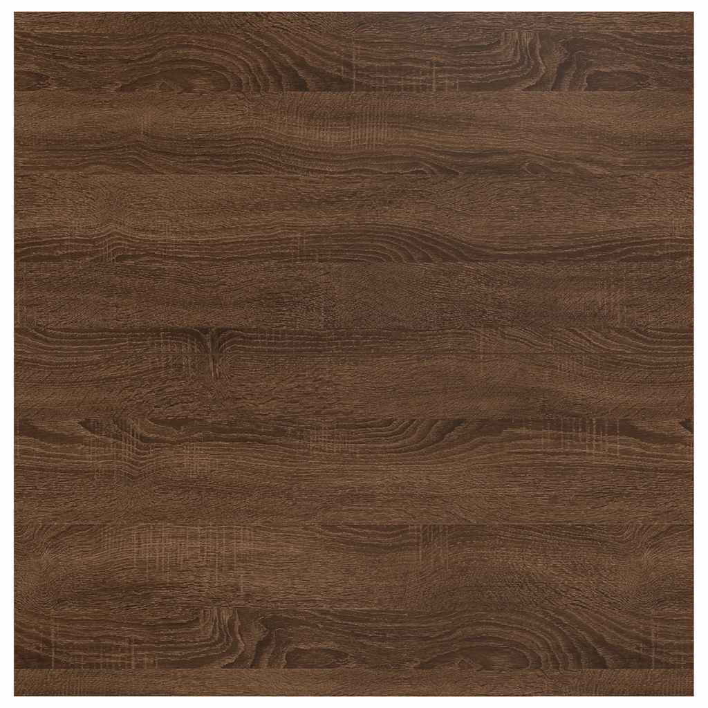 sofabord med skuffer 70,5x70x40 cm brun egetræsfarve