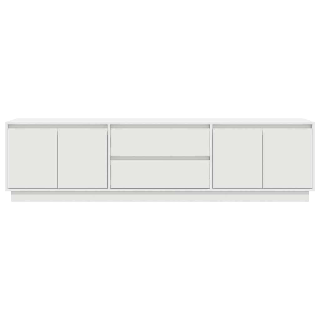 tv-bord med LED-lys 193,5x41x50 cm hvid