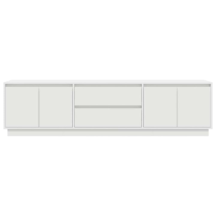 tv-bord med LED-lys 193,5x41x50 cm hvid