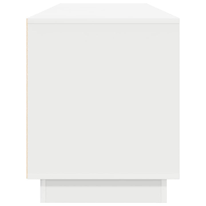 tv-bord med LED-lys 193,5x41x50 cm hvid