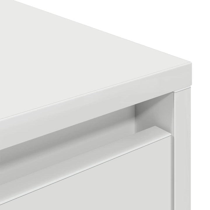 tv-bord med LED-lys 193,5x41x50 cm hvid