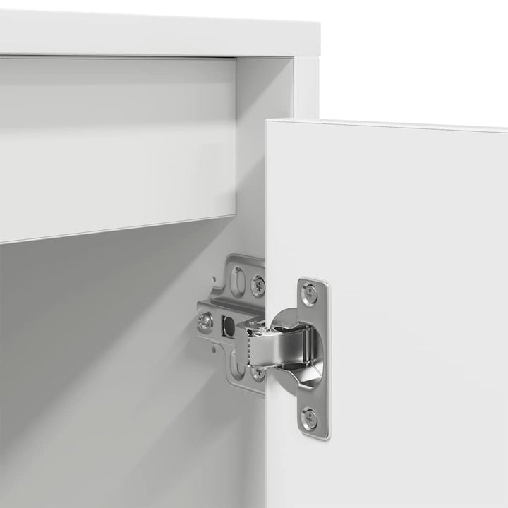 tv-bord med LED-lys 193,5x41x50 cm hvid