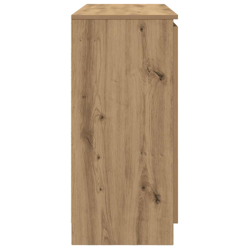 skænk med skuffer 100,5x35x76 cm konstrueret træ kunsteg