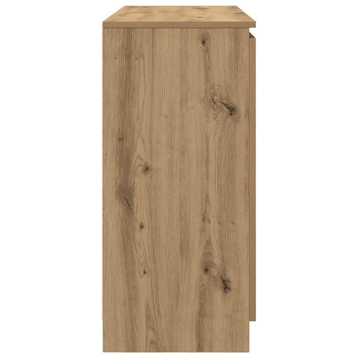skænk med skuffer 100,5x35x76 cm konstrueret træ kunsteg