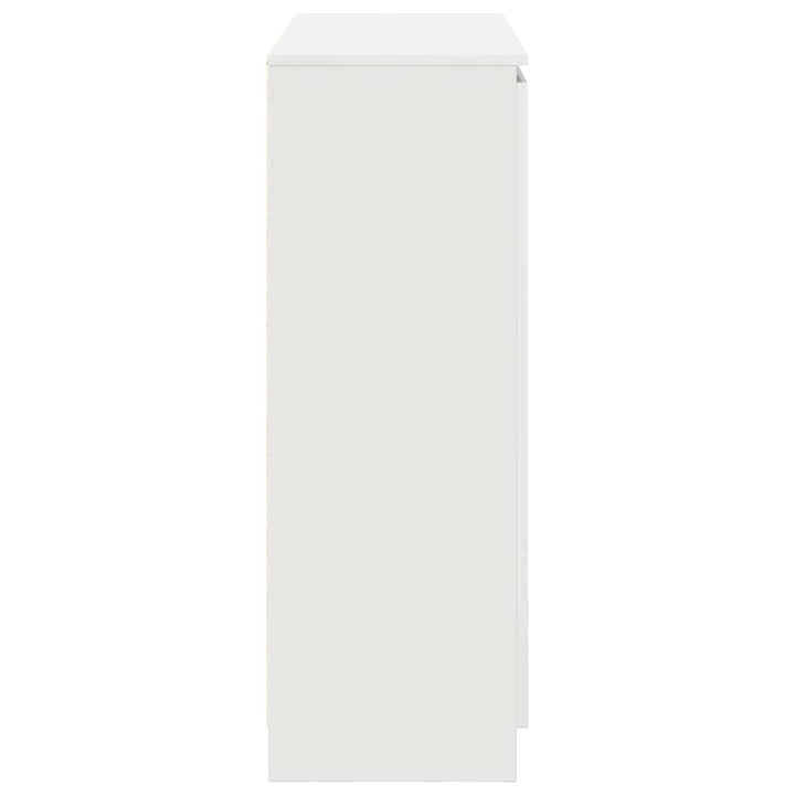 skænk med skuffer 100,5x35x98,5 cm konstrueret træ hvid