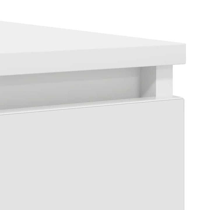 skænk med skuffer 100,5x35x98,5 cm konstrueret træ hvid