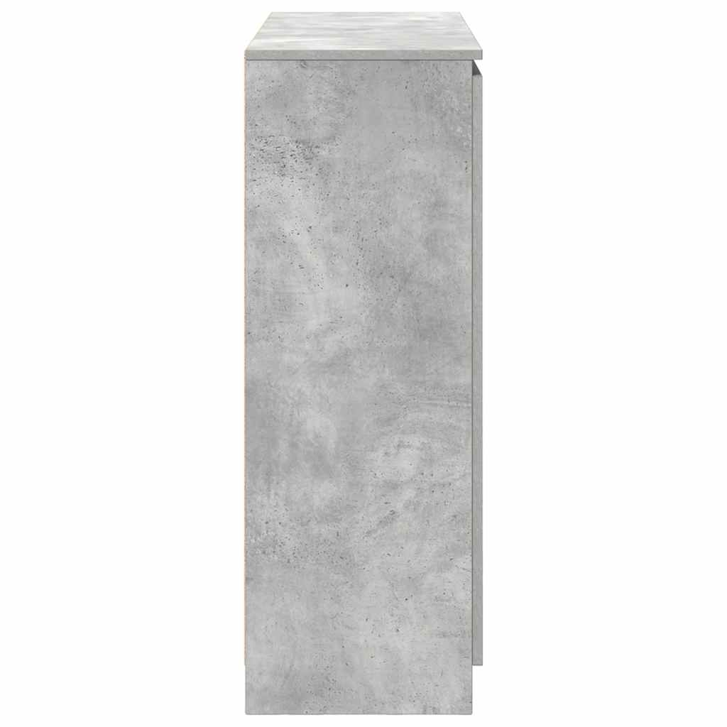 skænk med skuffer 100,5x35x98,5 cm konstrueret træ betongrå