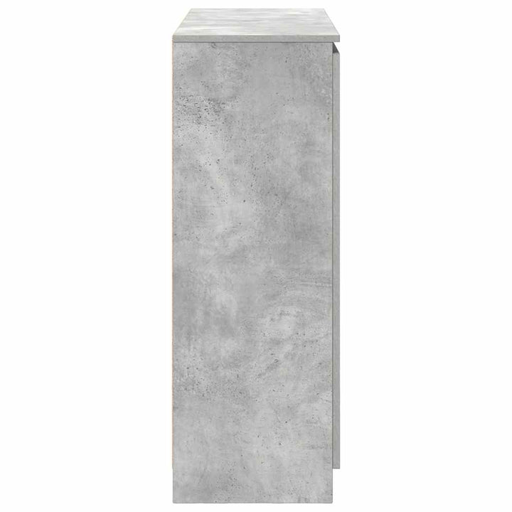 skænk med skuffer 100,5x35x98,5 cm konstrueret træ betongrå