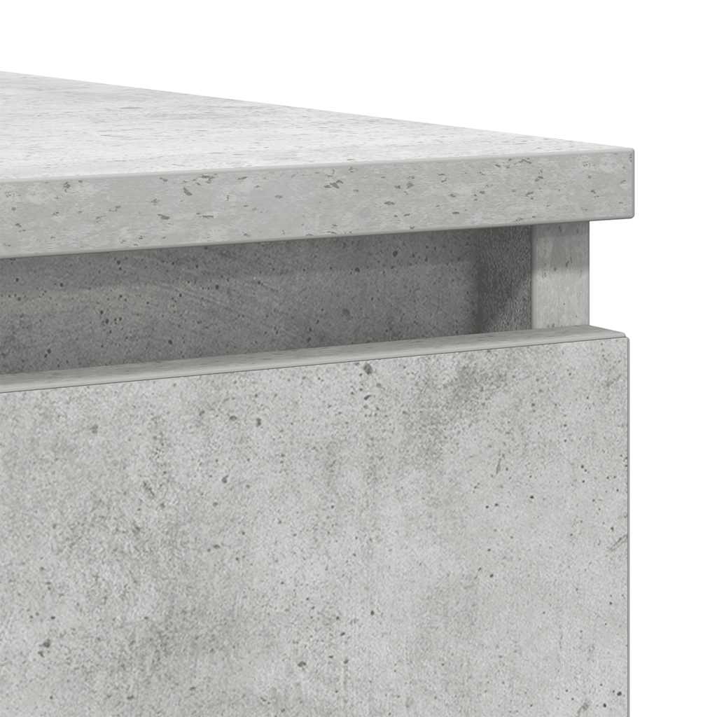 skænk med skuffer 100,5x35x98,5 cm konstrueret træ betongrå