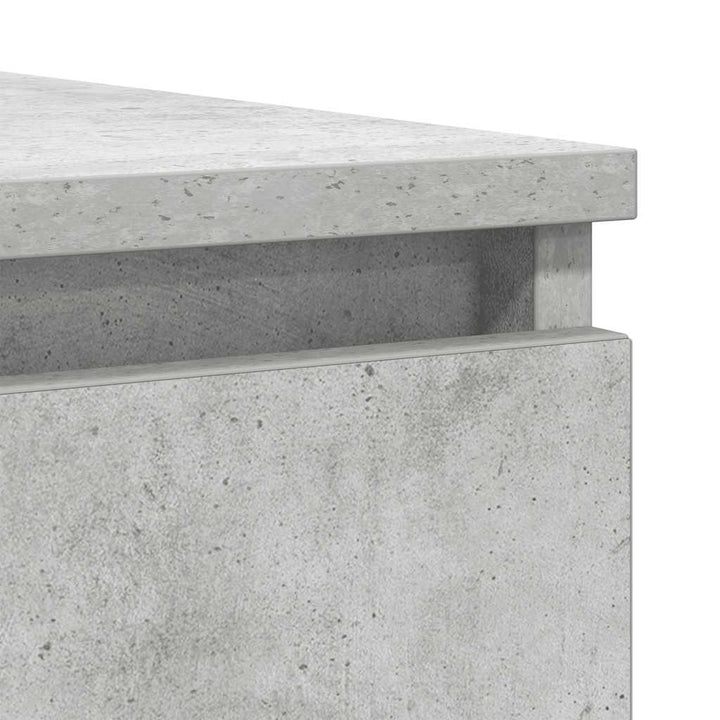 skænk med skuffer 100,5x35x98,5 cm konstrueret træ betongrå