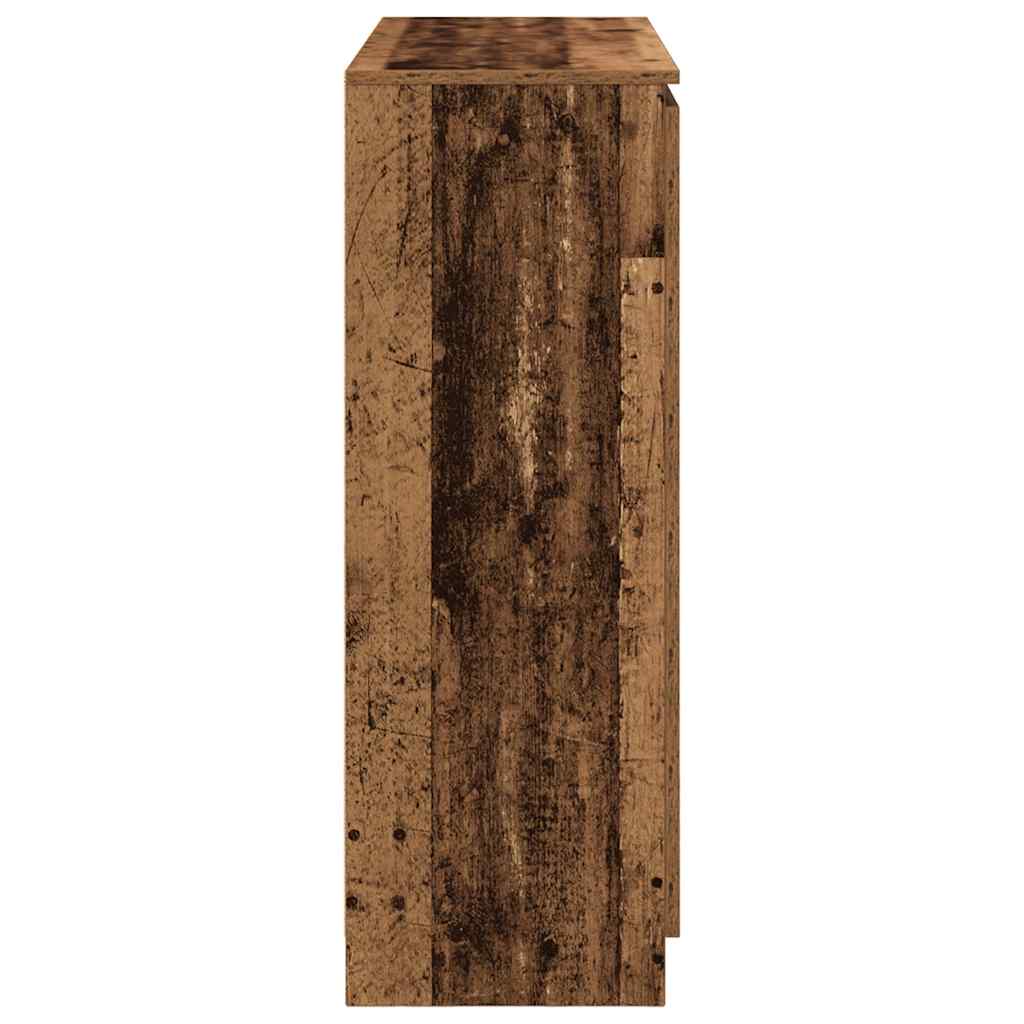 skænk med skuffer 100,5x35x98,5 cm konstrueret træ antikt træ