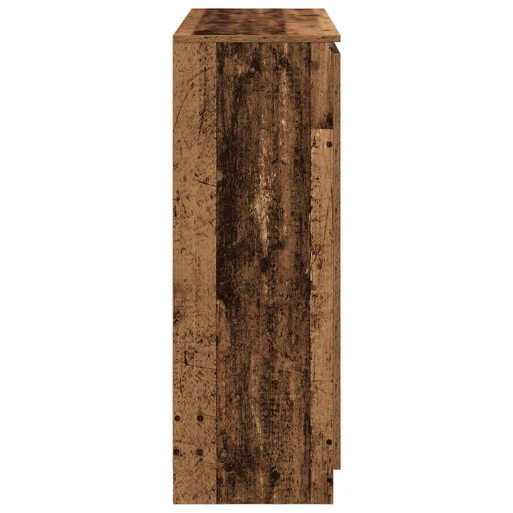 skænk med skuffer 100,5x35x98,5 cm konstrueret træ antikt træ
