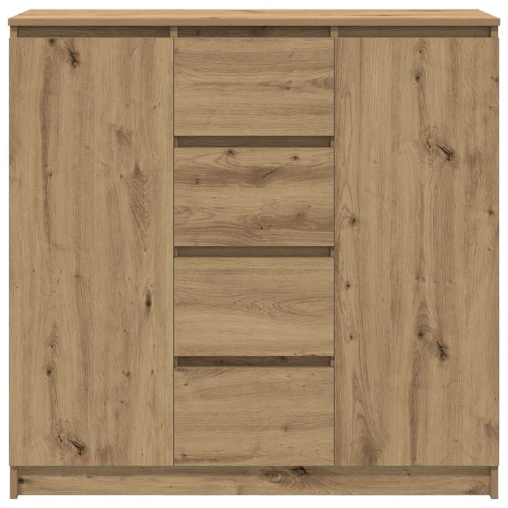 skænk med skuffer 100,5x35x98,5 cm konstrueret træ kunsteg