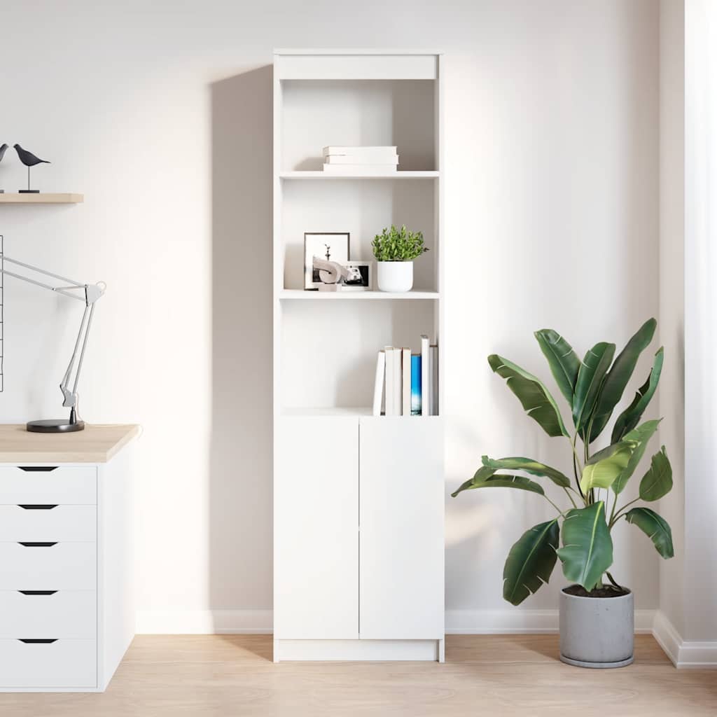 højskab 50x35x180 cm konstrueret træ hvid