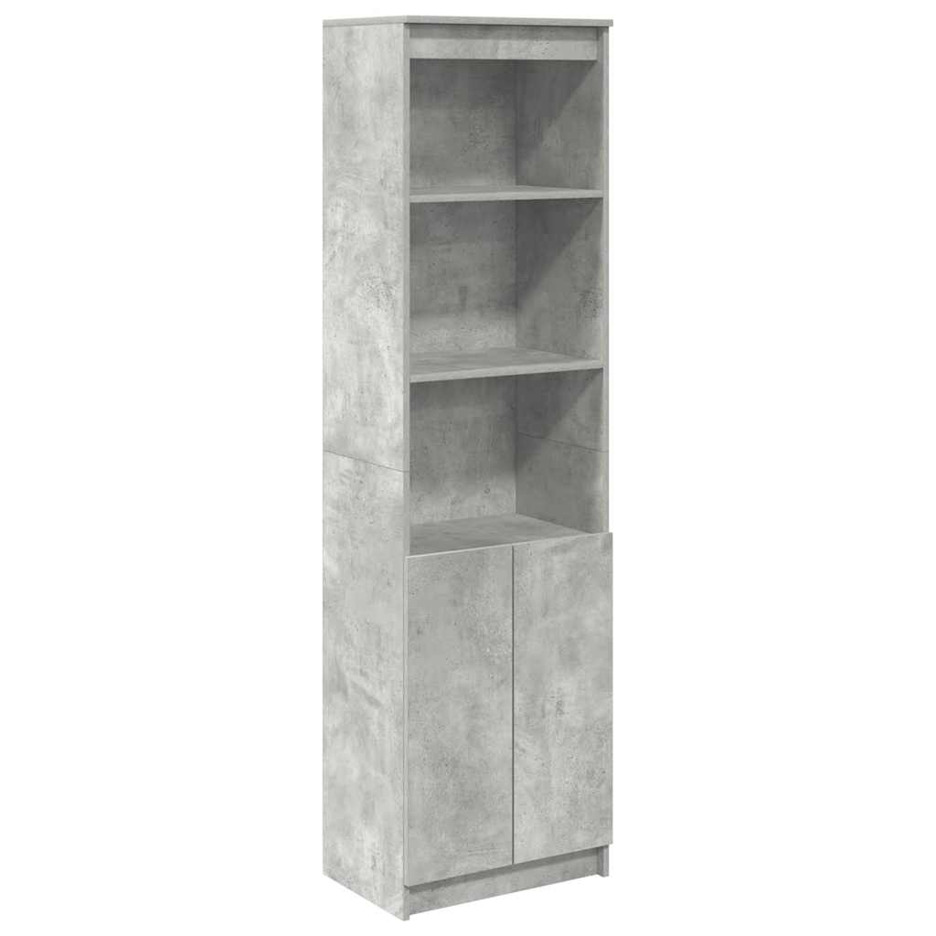 højskab 50x35x180 cm konstrueret træ betongrå