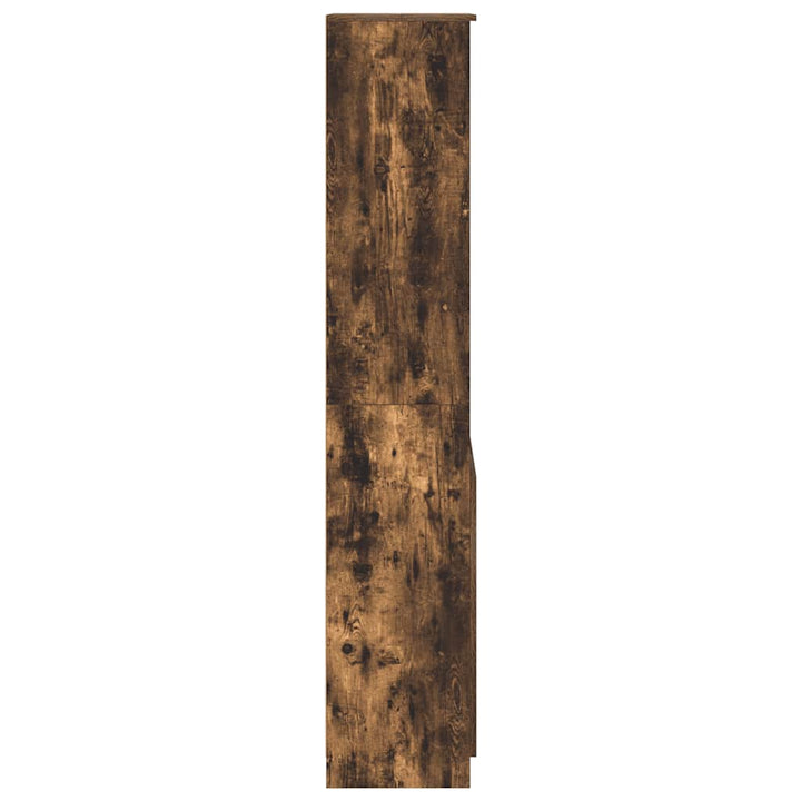 højskab 50x35x180 cm konstrueret træ røget egetræsfarve