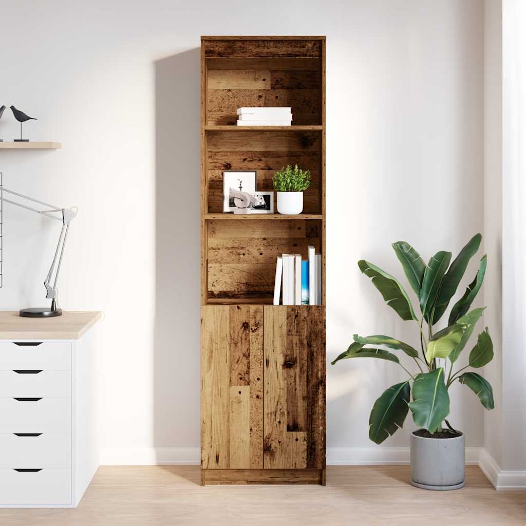 højskab 50x35x180 cm konstrueret træ gammelt træ-look