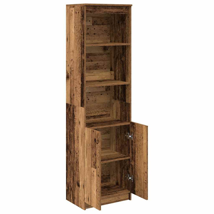højskab 50x35x180 cm konstrueret træ gammelt træ-look