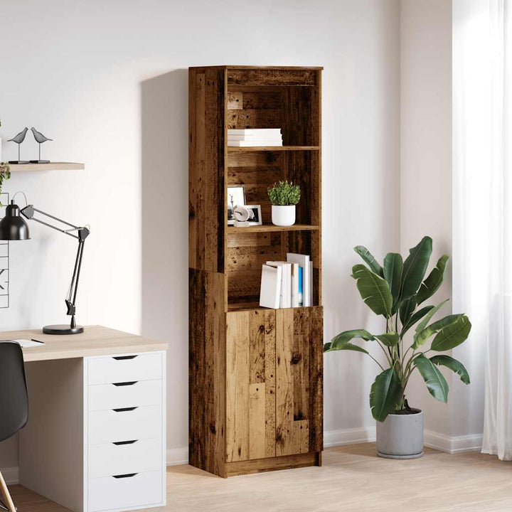 højskab 50x35x180 cm konstrueret træ gammelt træ-look
