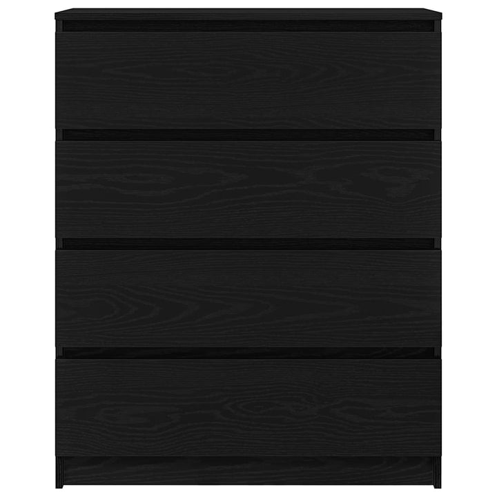 skænk 80x35x99 cm konstrueret træ sort egetræsfarve
