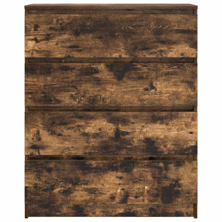 skænk 80x35x99 cm konstrueret træ røget egetræsfarve
