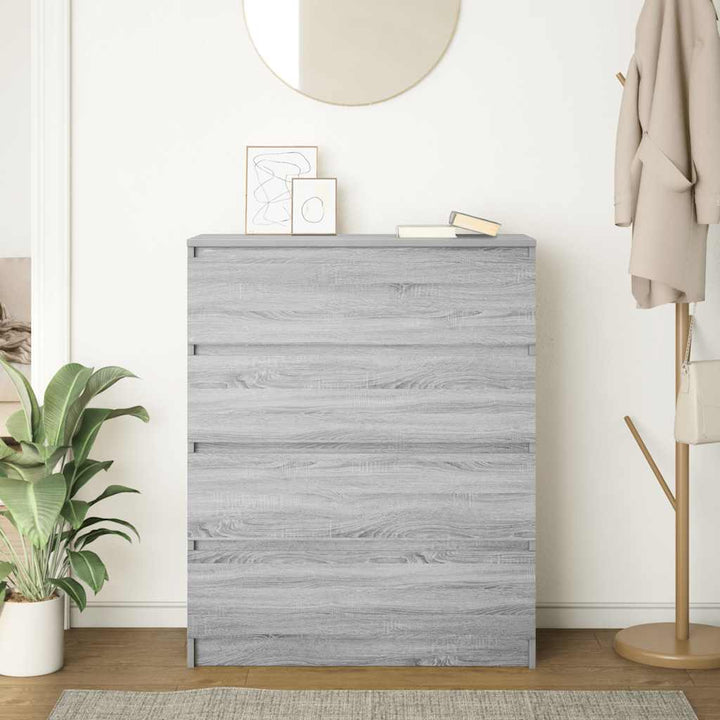 skænk 80x35x99 cm konstrueret træ grå sonoma-eg