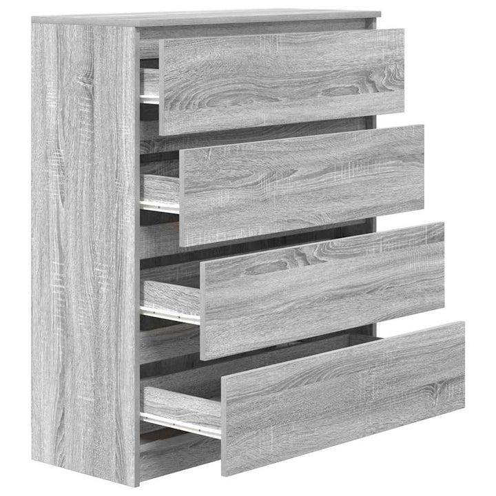 skænk 80x35x99 cm konstrueret træ grå sonoma-eg