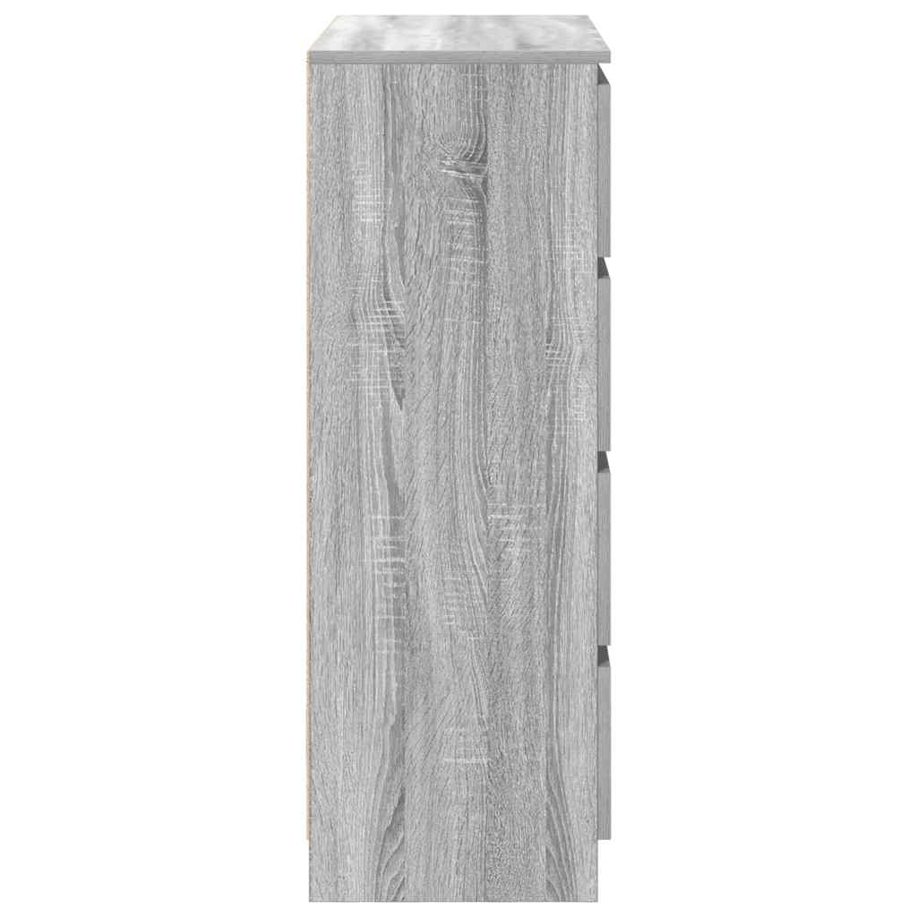 skænk 80x35x99 cm konstrueret træ grå sonoma-eg
