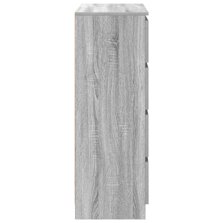 skænk 80x35x99 cm konstrueret træ grå sonoma-eg